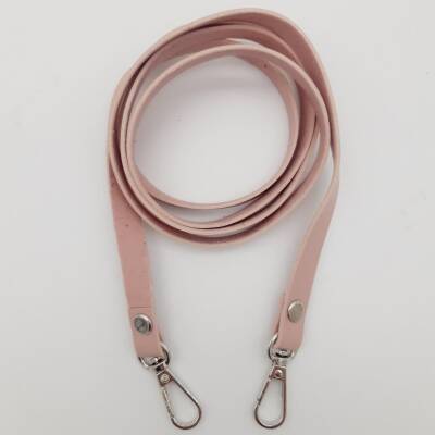 Angel Çanta Aksesuar Spagetti Model Dikişsiz Çanta Sapı Pudra Renk Gümüş Metal - 1