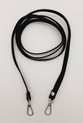 Angel Çanta Aksesuar Spagetti Model Dikişsiz Çanta Sapı Siyah Renk Gümüş Metal - 1