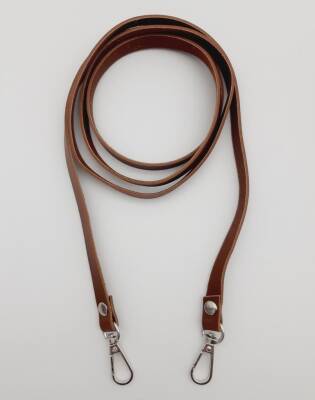 Angel Çanta Aksesuar Spagetti Model Dikişsiz Çanta Sapı Taba Renk Gümüş Metal - 1