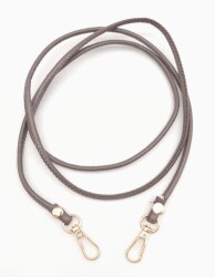 Angel Çanta Aksesuar Vizon Renk 5 mm Suni Deri Spagetti Model Çanta Sapı Light Gold Metal - Angel Çanta Aksesuar