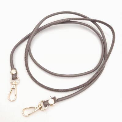 Angel Çanta Aksesuar Vizon Renk 5 mm Suni Deri Spagetti Model Çanta Sapı Light Gold Metal - 2