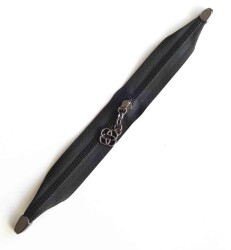 Angel Çanta Aksesuar Siyah Renk Stoplu Fermuar Füme Metal 35 Cm - Angel Çanta Aksesuar