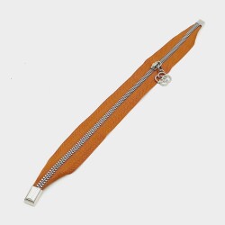 Angel Çanta Aksesuar Taba Renk 35 Cm Stoplu Fermuar Gümüş Metal - Angel Çanta Aksesuar