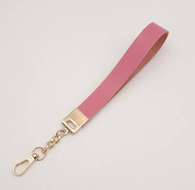 Angel Çanta Aksesuar Fuşya Tek Kat Suni Deri Zincirli Elcik Light Gold Metal - 1