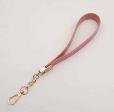 Angel Çanta Aksesuar Fuşya Tek Kat Suni Deri Zincirli Elcik Light Gold Metal - 2