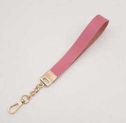 Angel Çanta Aksesuar Fuşya Tek Kat Suni Deri Zincirli Elcik Light Gold Metal - Angel Çanta Aksesuar