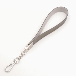 Angel Çanta Aksesuar Gri Tek Kat Suni Deri Zincirli Elcik Gümüş Metal - 2