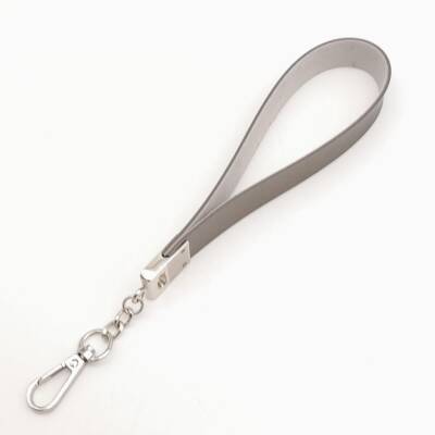 Angel Çanta Aksesuar Gri Tek Kat Suni Deri Zincirli Elcik Gümüş Metal - 2