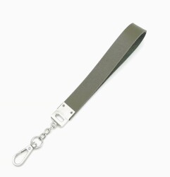 Angel Çanta Aksesuar Haki Tek Kat Suni Deri Zincirli Elcik Gümüş Metal - 3