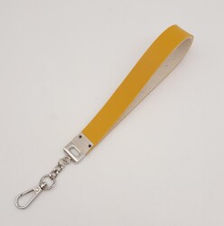 Angel Çanta Aksesuar Hardal Tek Kat Suni Deri Zincirli Elcik Gümüş Metal - 3