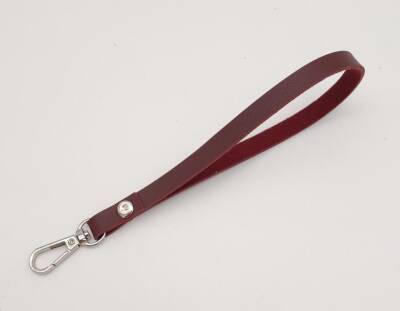 Angel Çanta Aksesuar İnce Tek Kat Suni Deri Bordo Renk Elcik Gümüş Metal - 1