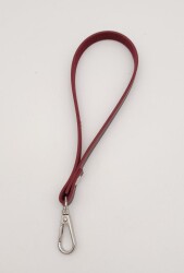 Angel Çanta Aksesuar İnce Tek Kat Suni Deri Bordo Renk Elcik Gümüş Metal - 2