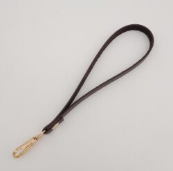 Angel Çanta Aksesuar İnce Tek Kat Suni Deri Kahverengi Elcik Light Gold Metal - 2