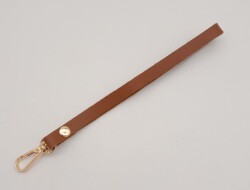 Angel Çanta Aksesuar İnce Tek Kat Suni Deri Taba Elcik Light Gold Metal - Angel Çanta Aksesuar