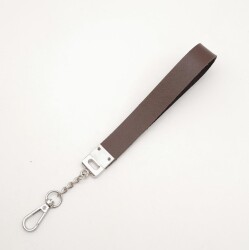 Angel Çanta Aksesuar Kahverengi Tek Kat Suni Deri Zincirli Elcik Gümüş Metal - 3