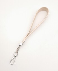Angel Çanta Aksesuar Krem Tek Kat Suni Deri Zincirli Elcik Gümüş Metal - 2