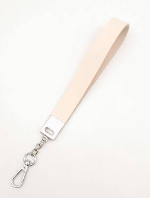 Angel Çanta Aksesuar Krem Tek Kat Suni Deri Zincirli Elcik Gümüş Metal - 1