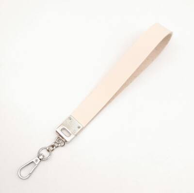 Angel Çanta Aksesuar Krem Tek Kat Suni Deri Zincirli Elcik Gümüş Metal - 3