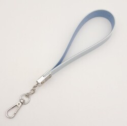 Angel Çanta Aksesuar Mavi Tek Kat Suni Deri Zincirli Elcik Gümüş Metal - 2