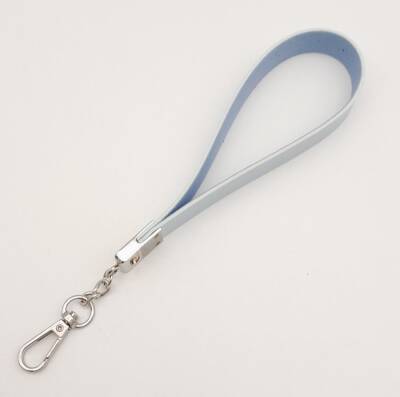 Angel Çanta Aksesuar Mavi Tek Kat Suni Deri Zincirli Elcik Gümüş Metal - 2