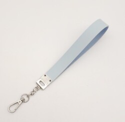 Angel Çanta Aksesuar Mavi Tek Kat Suni Deri Zincirli Elcik Gümüş Metal - 3