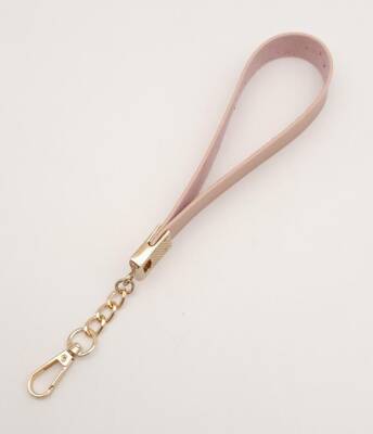 Angel Çanta Aksesuar Pudra Tek Kat Suni Deri Zincirli Elcik Light Gold Metal - 2