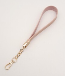 Angel Çanta Aksesuar Pudra Tek Kat Suni Deri Zincirli Elcik Light Gold Metal - 2