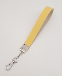 Angel Çanta Aksesuar Sarı Tek Kat Suni Deri Zincirli Elcik Gümüş Metal - 3