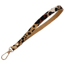 Angel Çanta Aksesuar Suni Deri Elcik Leopar Desen Light Gold Metal - Angel Çanta Aksesuar