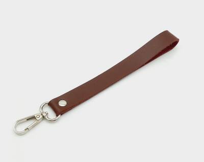 Angel Çanta Aksesuar Tek Kat Suni Deri Bordo Renk Elcik Gümüş Metal - 1