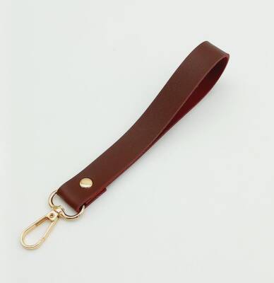 Angel Çanta Aksesuar Tek Kat Suni Deri Bordo Renk Elcik Light Gold Metal - 1