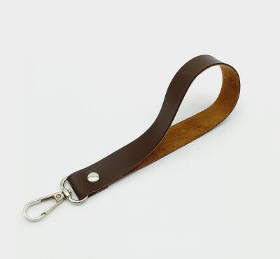 Angel Çanta Aksesuar Tek Kat Suni Deri Kahverengi Elcik Gümüş Metal - 1