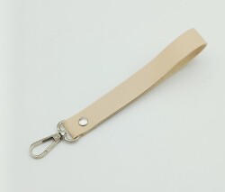 Angel Çanta Aksesuar Tek Kat Suni Deri Krem Renk Elcik Gümüş Metal - Angel Çanta Aksesuar