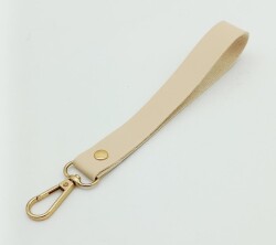 Angel Çanta Aksesuar Tek Kat Suni Deri Krem Renk Elcik Light Gold Metal - Angel Çanta Aksesuar