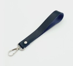 Angel Çanta Aksesuar Tek Kat Suni Deri Lacivert Renk Elcik Gümüş Metal - Angel Çanta Aksesuar