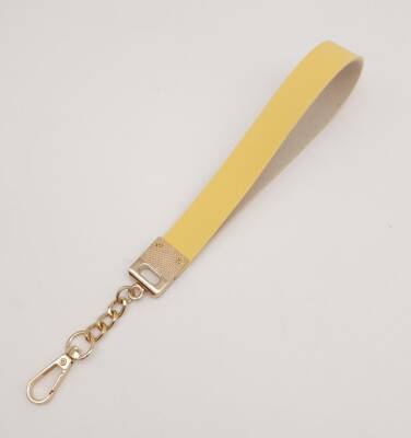 Angel Çanta Aksesuar Sarı Tek Kat Suni Deri Zincirli Elcik Light Gold Metal - 3