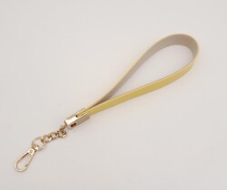 Angel Çanta Aksesuar Sarı Tek Kat Suni Deri Zincirli Elcik Light Gold Metal - 2
