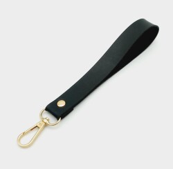 Angel Çanta Aksesuar Tek Kat Suni Deri Siyah Renk Elcik Light Gold Metal - Angel Çanta Aksesuar