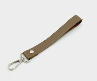 Angel Çanta Aksesuar Tek Kat Suni Deri Vizon Renk Elcik Gümüş Metal - 1