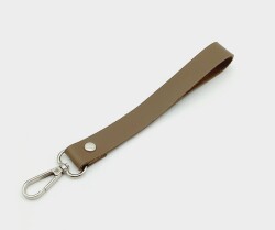 Angel Çanta Aksesuar Tek Kat Suni Deri Vizon Renk Elcik Gümüş Metal - Angel Çanta Aksesuar