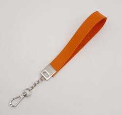 Angel Çanta Aksesuar Turuncu Tek Kat Suni Deri Zincirli Elcik Gümüş Metal - Angel Çanta Aksesuar