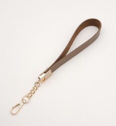 Angel Çanta Aksesuar Vizon Tek Kat Suni Deri Zincirli Elcik Light Gold Metal - 2