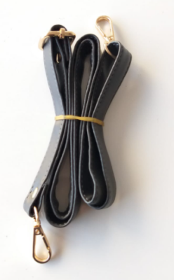 Angel Çanta Aksesuar Koyu Gri 125X2 Cm Çanta Sapı Sürgütlü Light Gold Metal - 1