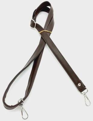 Angel Çanta Aksesuar Koyu Kahverengi 125X2 Cm Çanta Sapı Sürgütlü Gümüş Metal - 1