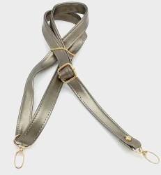 Angel Çanta Aksesuar Parlak Gri 125X2 Cm Çanta Sapı Sürgütlü Light Gold Metal - Angel Çanta Aksesuar