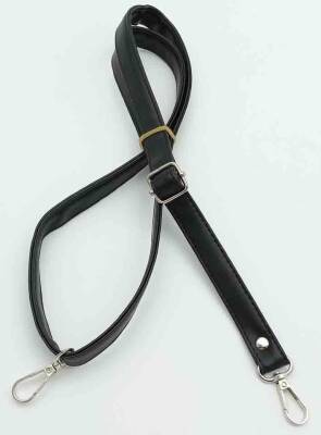 Angel Çanta Aksesuar Siyah 125X2 Cm Çanta Sapı Sürgütlü Gümüş Metal - 1