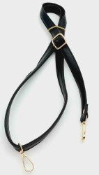 Angel Çanta Aksesuar Siyah 125X2 Cm Çanta Sapı Sürgütlü Light Gold Metal - Angel Çanta Aksesuar