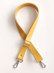 Angel Çanta Aksesuar Suni Deri Ayarlı Çanta Sapı 120X2.4 Cm Hardal Sarı - Angel Çanta Aksesuar