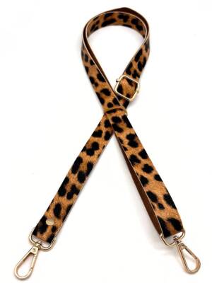 Angel Çanta Aksesuar Suni Deri Ayarlı Çanta Sapı 120x2 cm Leopar Renk Light Gold Metalli - 1