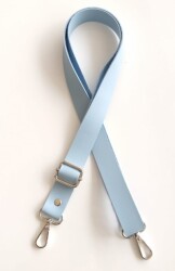 Angel Çanta Aksesuar Suni Deri Ayarlı Çanta Sapı 120X2.4 Cm Bebe Mavi - Angel Çanta Aksesuar